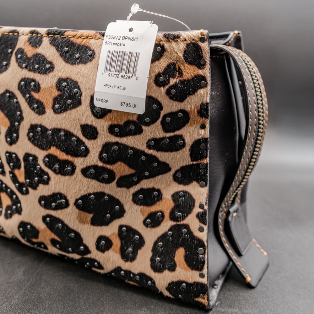 Coach Rogue 25 purse with embellished Leopard Print NWT - Picture 13 of 16